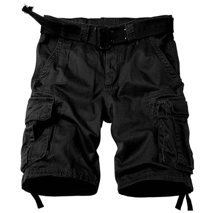 Men's Camo Cargo Shorts for Men Cotton Casual Outdoor Work Relaxed Fit Shorts with Multi-Pockets (no belt)