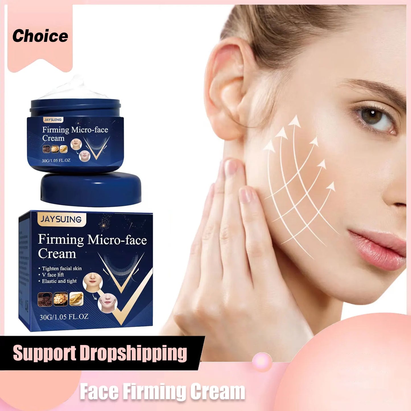 Jaysuing Anti Wrinkle Face Cream Moisturizer Nourishing Skin Improve Puffiness Anti-agi-ng Fade Fine Lines V Face Firming Cream - AMULET RING STORE