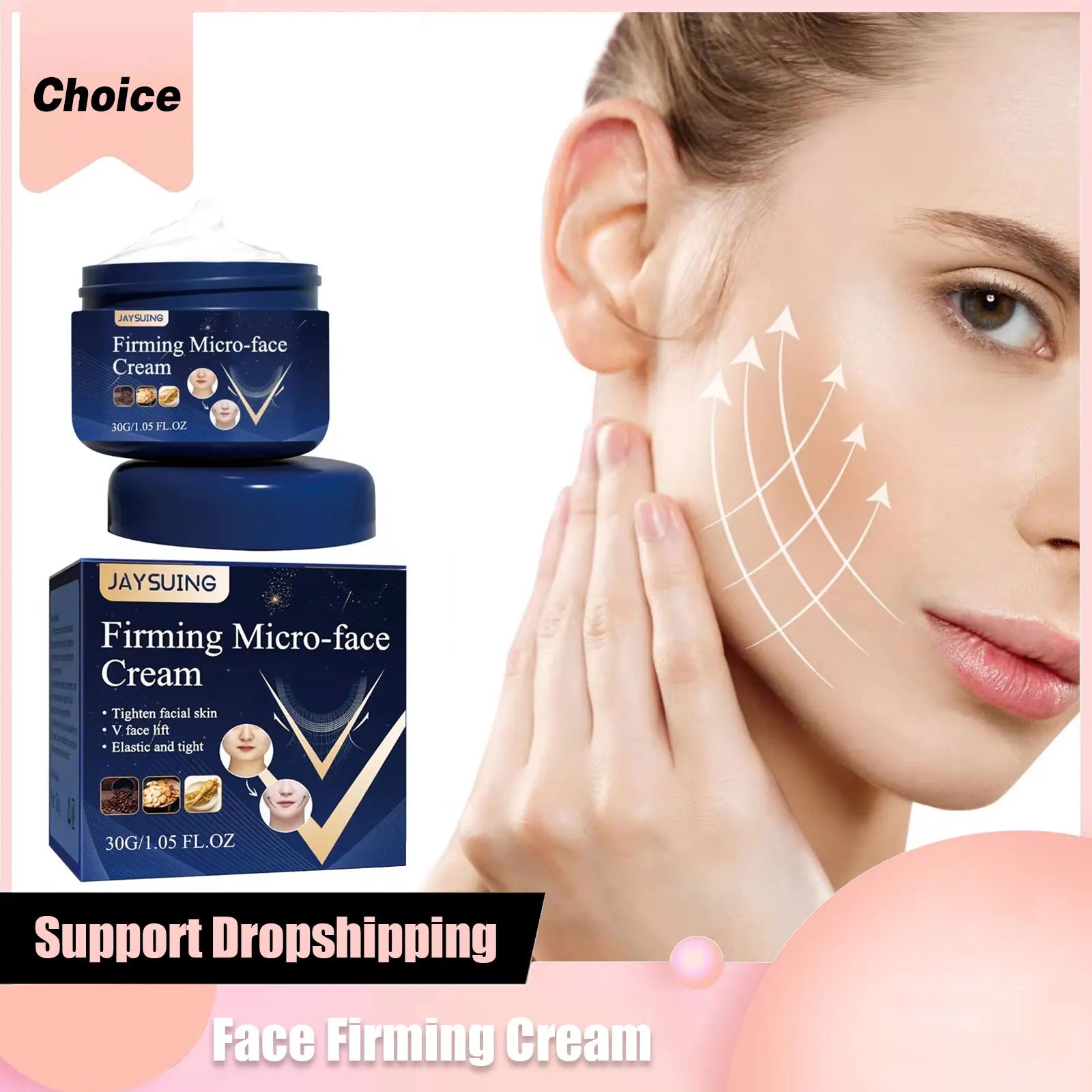 Jaysuing Anti Wrinkle Face Cream Moisturizer Nourishing Skin Improve Puffiness Anti-agi-ng Fade Fine Lines V Face Firming Cream - AMULET RING STORE