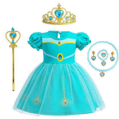 2024 Toddler Girl Princess Dress Toy Kids Clothes Christmas Halloween Woody Alice Jessie Belle Mermaid Infants Party Ball Gowns
