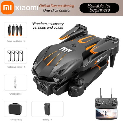 Xiaomi D88 Drone HD Dual Camera 3 Battery Professional Aerial Photography Optical Flow Hovering Gesture Shooting Folding Drone