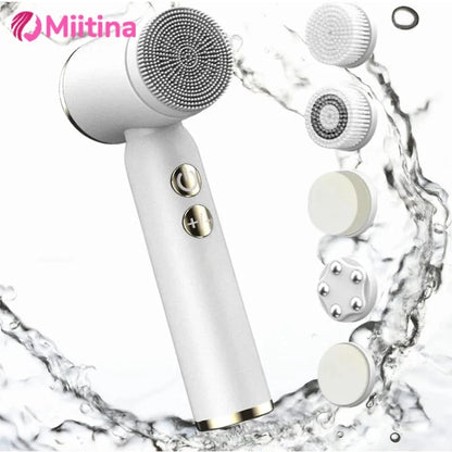 6 In 1 Electric Cleansing Brush Sonic Rotating Cleansing Brush Facial Clean and Remove Acne Pore Skin Rejuvenation Beauty Care