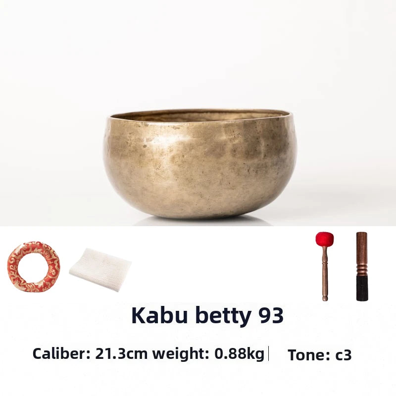 Old Singing Bowl Copper Nepal Handmade Tibetan Bowls Retro Yoga Meditation Buddhism Sound Bowl Portable Zen Music Instrument - AMULET RING STORE