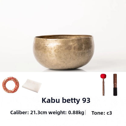 Old Singing Bowl Copper Nepal Handmade Tibetan Bowls Retro Yoga Meditation Buddhism Sound Bowl Portable Zen Music Instrument - AMULET RING STORE