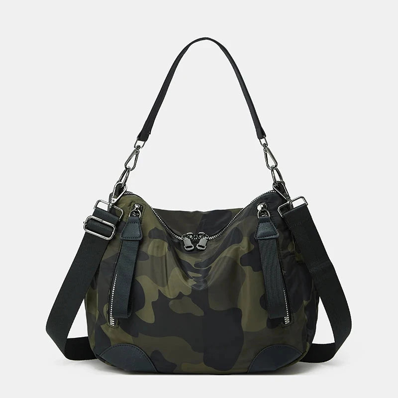 Single-Shoulder Tote Bag; Women's Daily Travel Single-Shoulder Bag; Leisure Camouflage Bag Nylon Crossbody Bag
