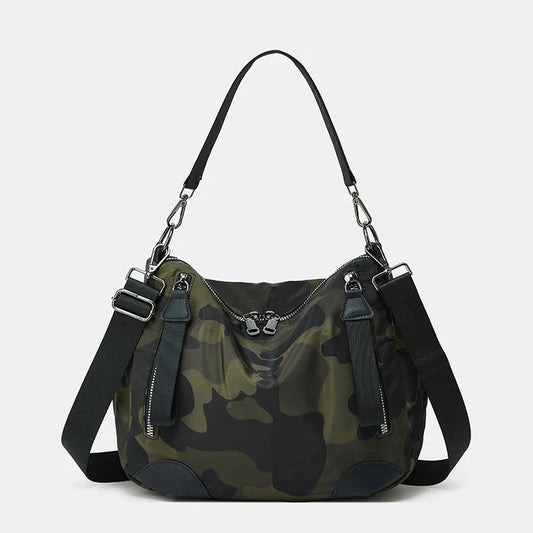 Single-Shoulder Tote Bag; Women's Daily Travel Single-Shoulder Bag; Leisure Camouflage Bag Nylon Crossbody Bag