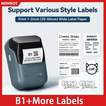Niimbot B1 Mini Portable Thermal Printer Self-Adhesive Sticker Label Maker Pocket Printer Labeling Machine