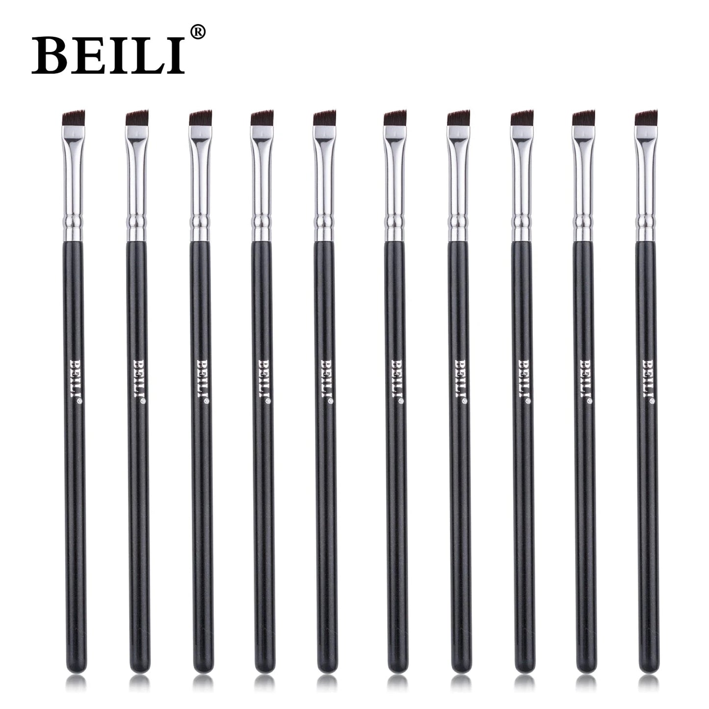 BEILI Ultra Thin Eyebrow Makeup Brush Set For Professional Eyeliner Eyelash Concealer Detail Brushes Make up Beauty Product - AMULET RING STORE