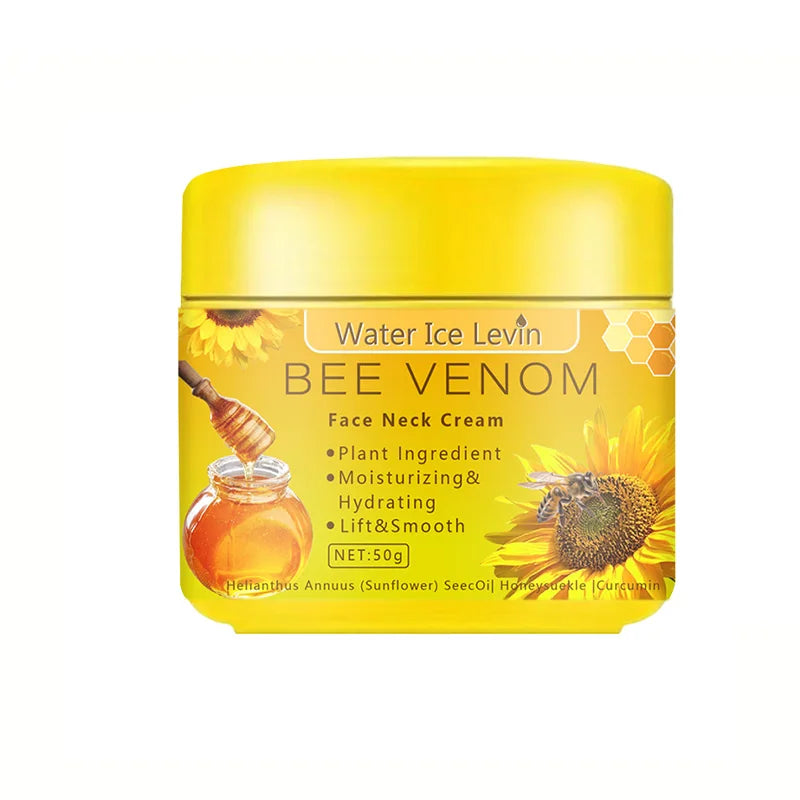 Bee venom Neck cream Moisturizing Sagging Improvement Reduce Fine Lines Damaged Skin Repair Facial Cream Nourishing Skin Care - AMULET RING STORE