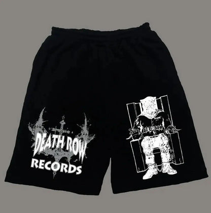 Y2K Vintage Gym Shorts Men Women Sports Low Waist Distressed Design Cotton Blend Quick Dry Athletic Wear Retro Street Style