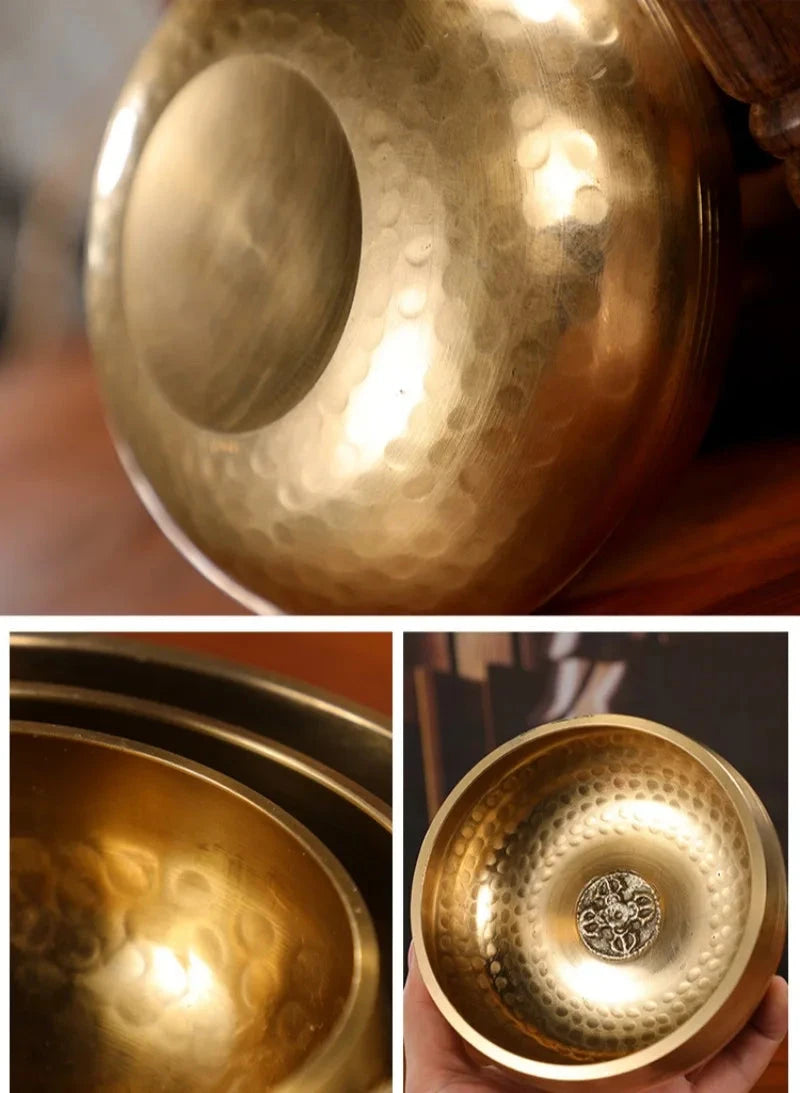 Nepalese Sound Bowl Handmade Singing Bowl Sound Healing Bowl Meditation Percussion Musical Instruments Therapeutic Tibetan - AMULET RING STORE