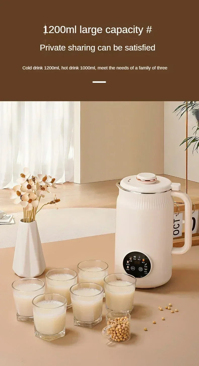 220V Electric Soybean Milk Machine Automatic Intelligent Food Blender Fruit Juicer Water Boiling Kettle Rice Paste Maker - AMULET RING STORE