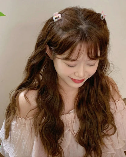 Bgffuy Leopard Korea Acetate Hollow Colorful Mini Hair Claws Crab Hair Clips for Child Girls Hairpins Hair Accessories Barrettes