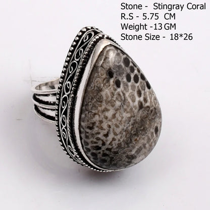 Genuine Turquoise Labradorite Moonstone Owyhee Opal Amazonite Ruby Zoisite  Ring