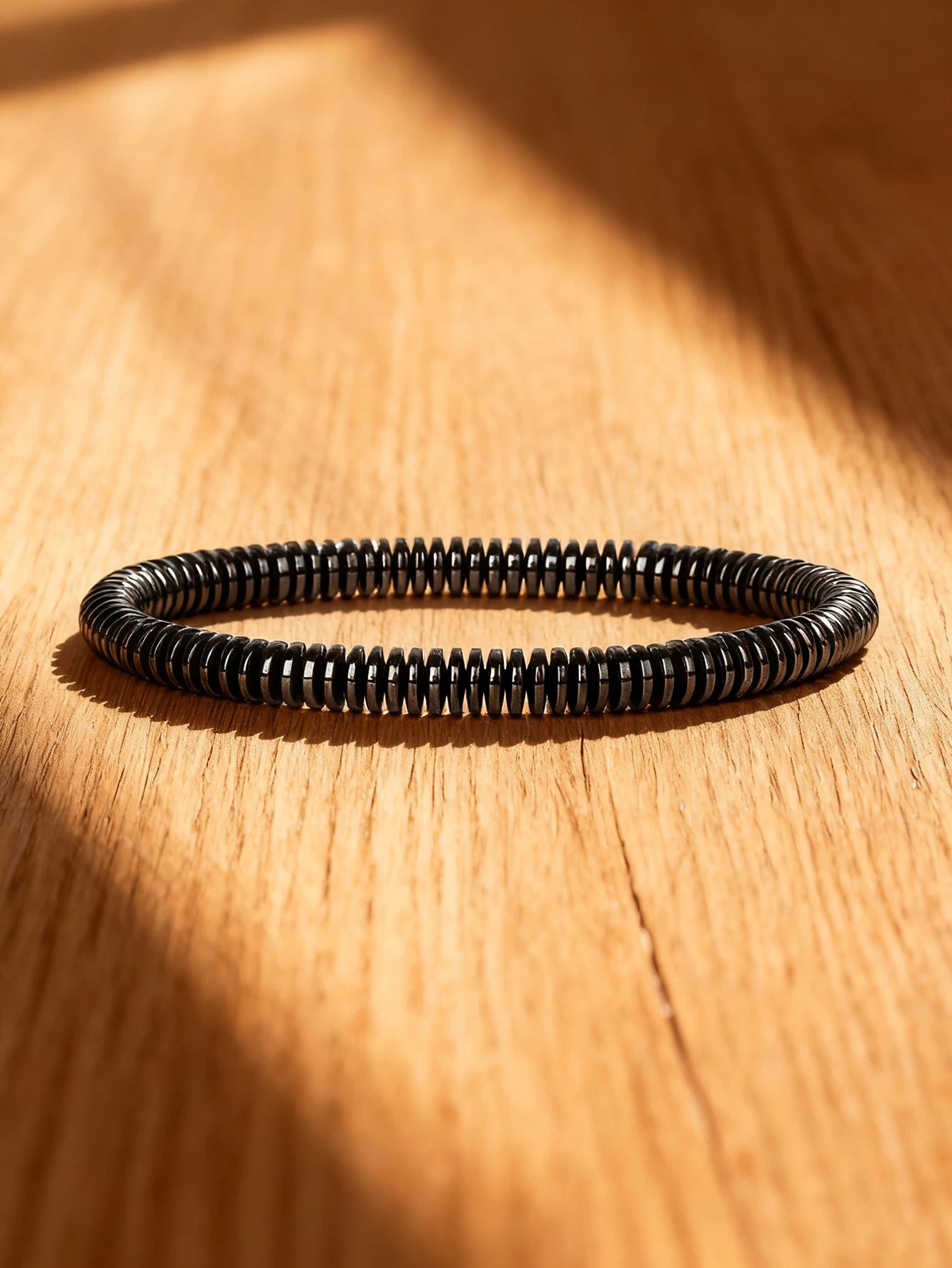 Hematite & Red Tiger's Eye Bracelet Men Natural Stone Cylinder Bead for Energy Protection Reiki Charm Courage Jewelry Women Gift