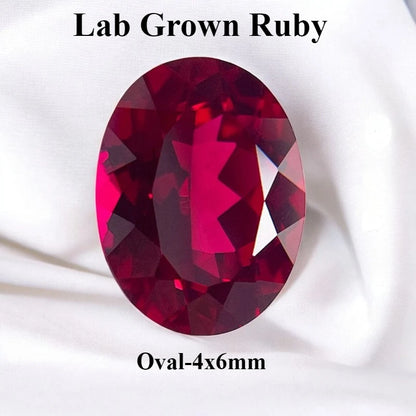 Lab Grown Ruby Pigeon Blood Red Color For Jewelry Diy Making Main Materials Selectable Certificate
