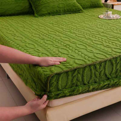 Home Textiles Velvet Flannel Bedding Set Plush Solid Color Duvet Cover Fluffy Reversible Plush Bedding Set Warm for Winter King