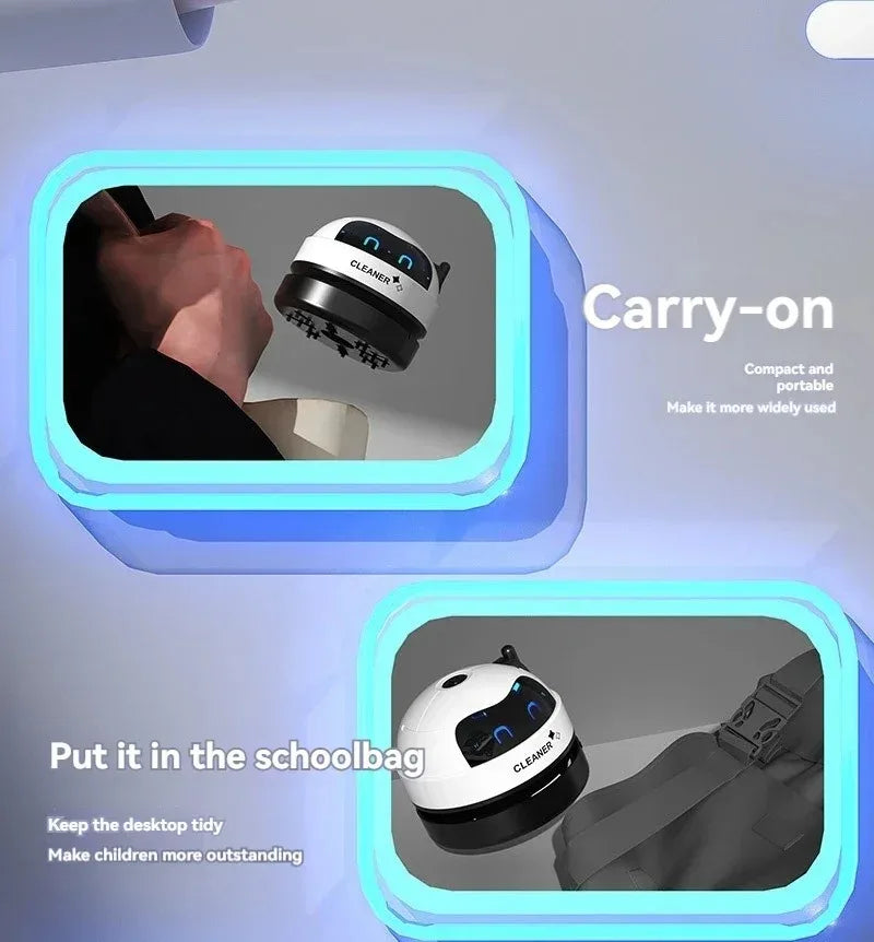 Table Vacuum Cleaner Mini Desktop Dust Vacuum With Detachable Nozzle USB Rechargeable Wireless Car Vacuum Cleaner Cleaning Tools - AMULET RING STORE