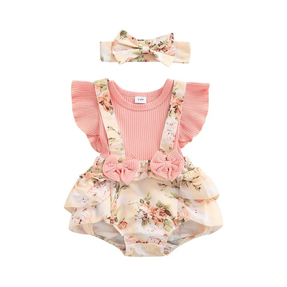 Kids Dress For 0-18 Months Cotton Ruffle Sleeve Cute Butterfly Floral Summer Princess Formal Dresses Newborn Baby Girl Clothes