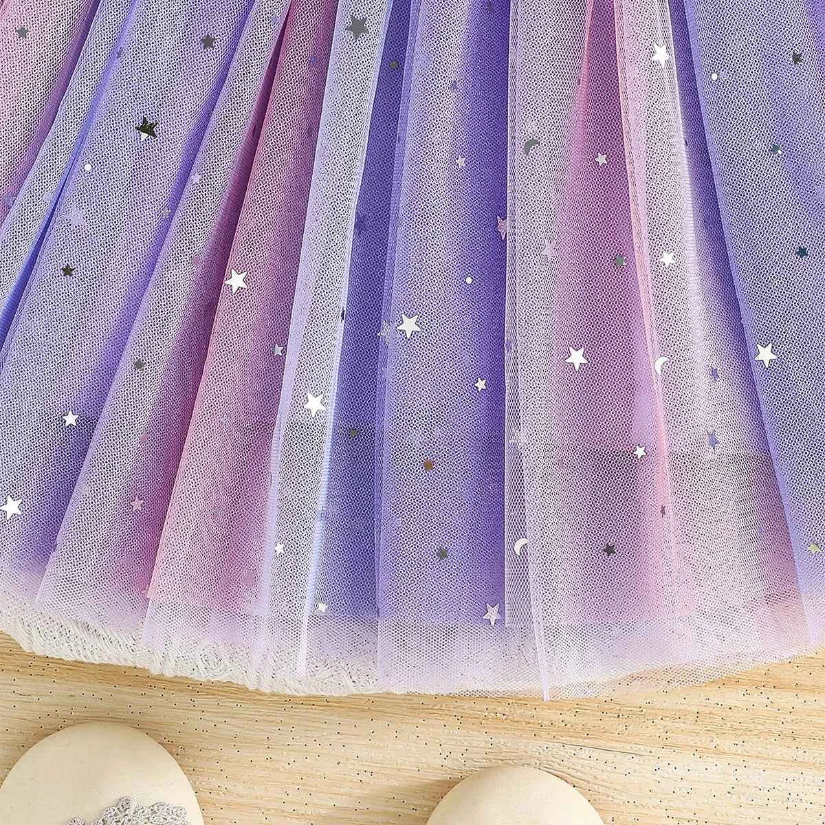 Baby Girl Cute Dress New Summer Toddler Kids Mesh Tutu Dresses Sequin Bow Children Birthday Party Dress Baby Girls Tulle Clothes