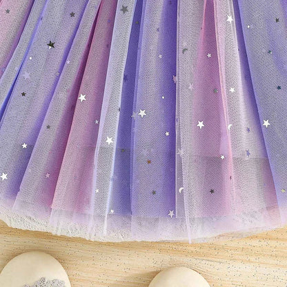 Baby Girl Cute Dress New Summer Toddler Kids Mesh Tutu Dresses Sequin Bow Children Birthday Party Dress Baby Girls Tulle Clothes