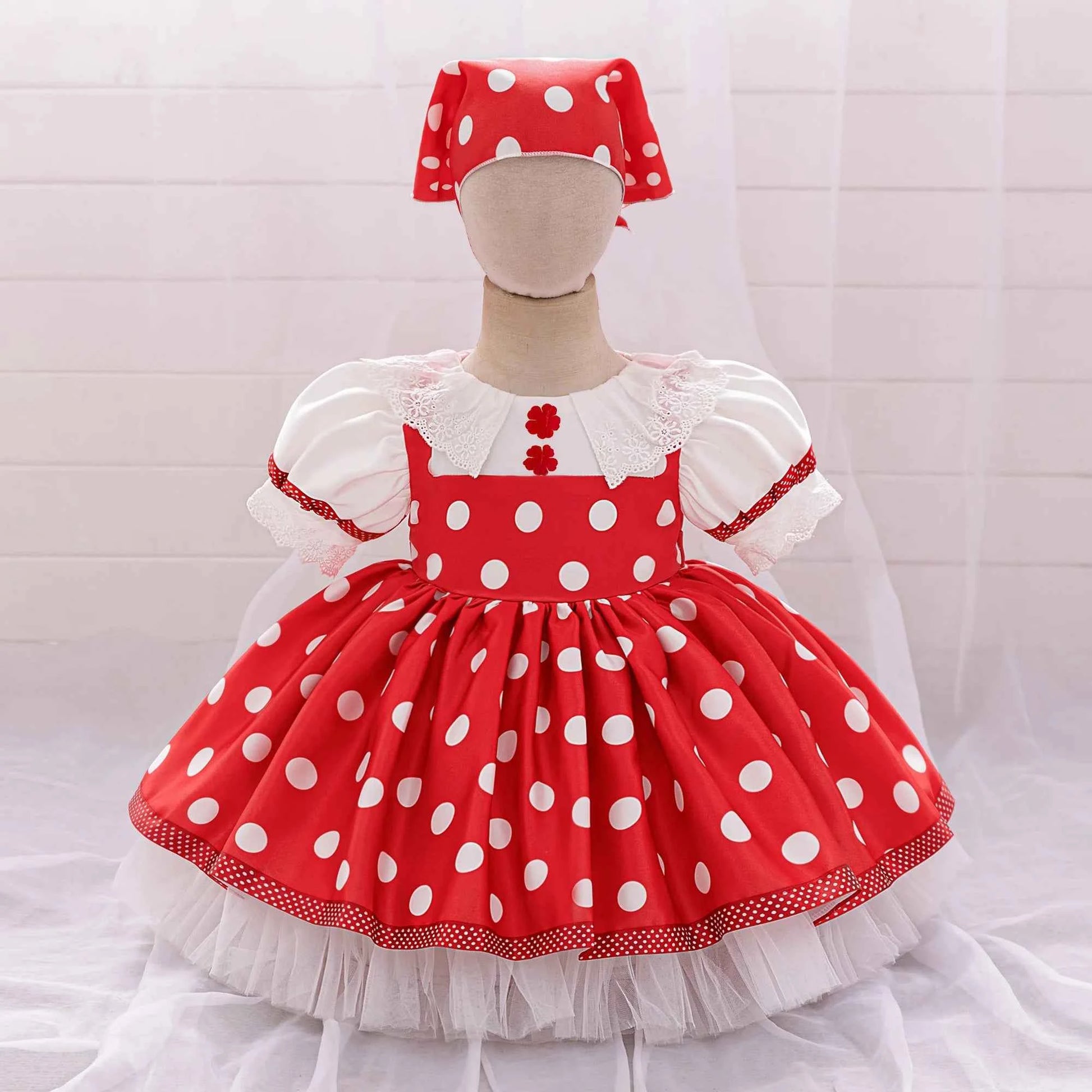 Masha and Bear Maid Costume for Baby Girls Lolita Christmas Costumes 1st Birthday Party Princess Dresss Bow Wedding Kids Clothes