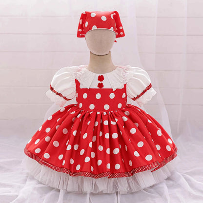Masha and Bear Maid Costume for Baby Girls Lolita Christmas Costumes 1st Birthday Party Princess Dresss Bow Wedding Kids Clothes