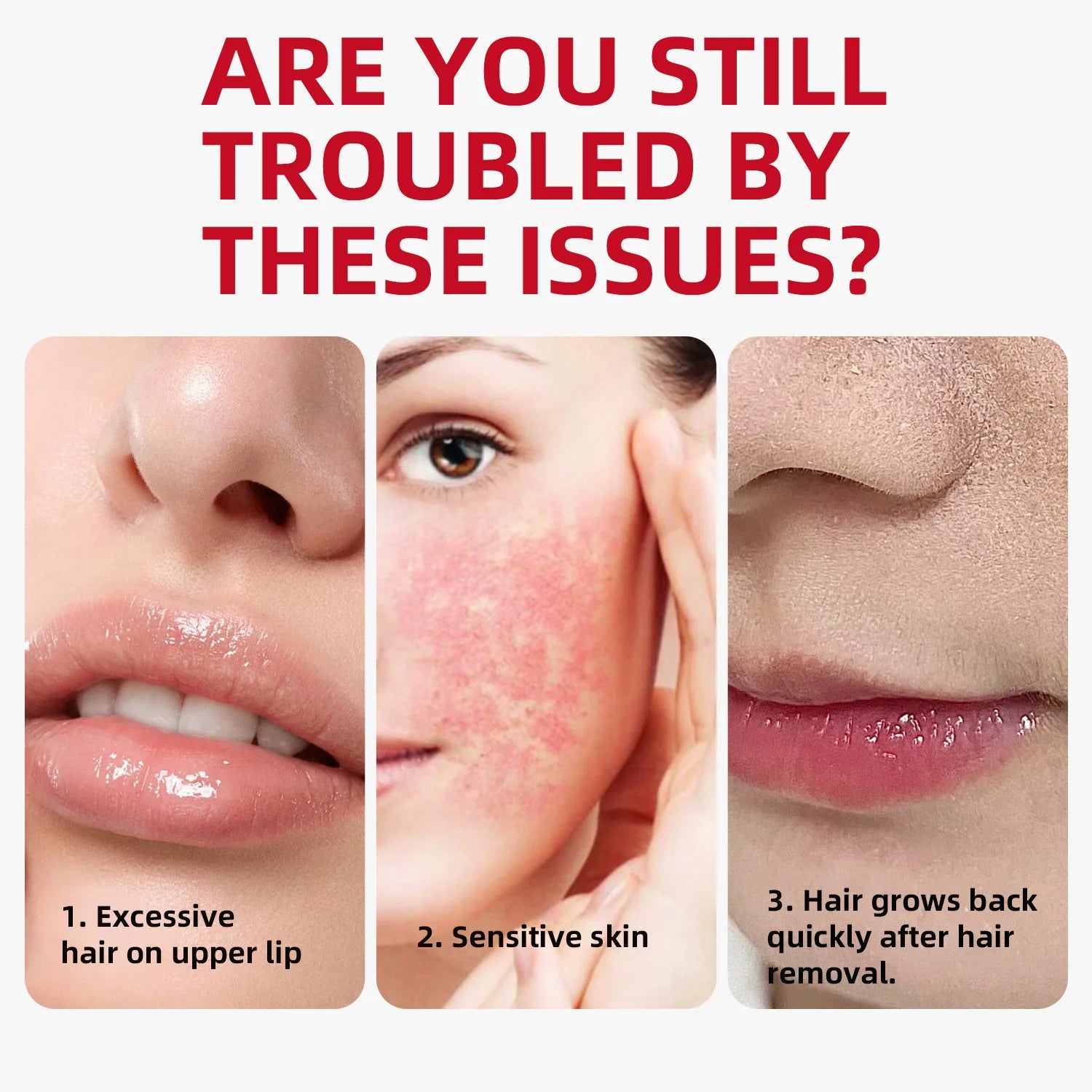 3 Minutes Fast Hair Removal Cream Painless Hair Growth Inhibitor Lip Face Arm Armpit Leg Permanent Depilatory for Men Women Care - AMULET RING STORE