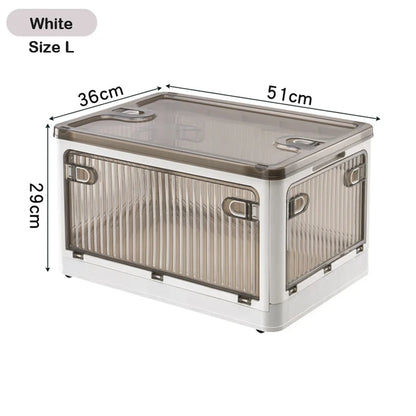 Foldable Storage Box Closet Organizer with Wheels Outdoor Stackable Sundries Organizer Clothes Quilts Toys Books Storage Box - AMULET RING STORE