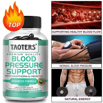 Blood Pressure Support Supplement – Helps Balance Blood Pressure, Improve Blood Flow, Heart and Brain Health, Lower Cholesterol