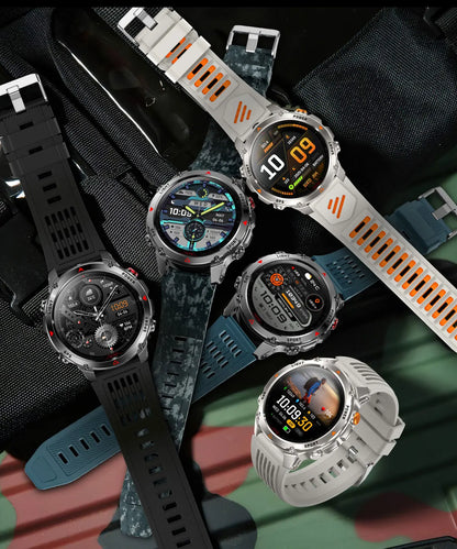 New Military T-Rex3 Ultra 1100mAh Battery Smart Watch 5 ATM Waterproof 1.7"AOD Compass GPS Sports tracker Outdoors Smartwatches