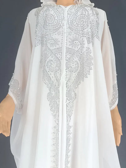 2025 Traditional Hooded Abaya African Dresses for Women Luxury Boubou Dress Africa Clothing Plus Size Dashiki Ankara Outfit Robe