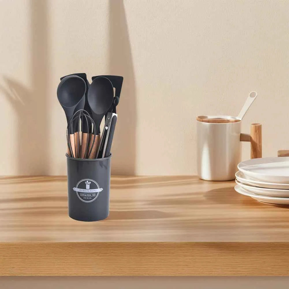 12Pcs Kitchen Utensil Set Silicone Spatula Set Spatula Spoon Brush Whisk Cooking Tools Kit Non-Stick Spatula Set for Kitchen