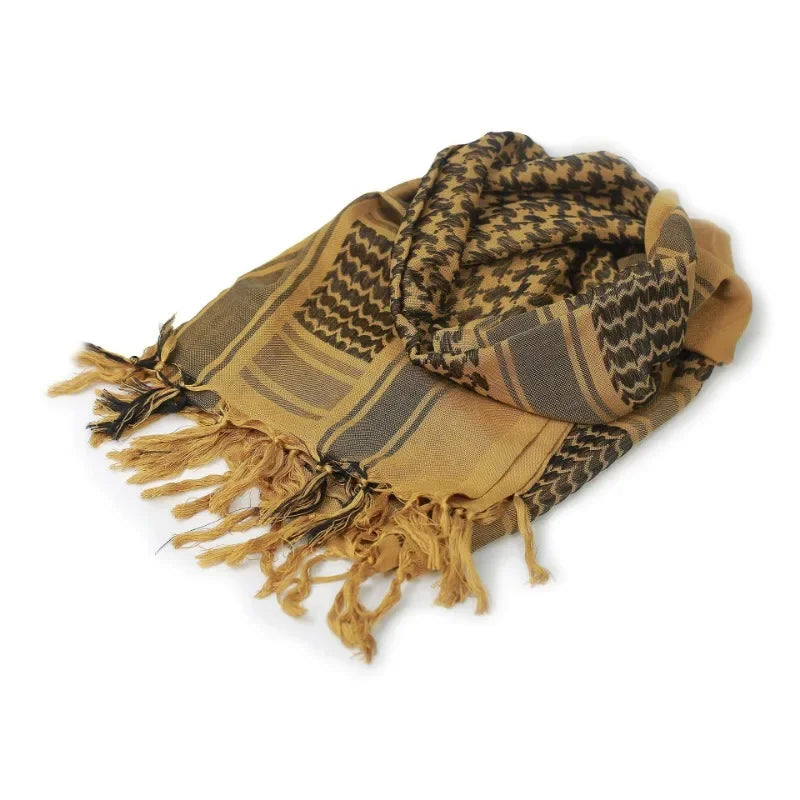 Keffiyeh Tactical Desert Scarf Wrap Shemagh Head Neck Arab Scarf Keffiyeh Scarf Wrap for Men And Women - AMULET RING STORE