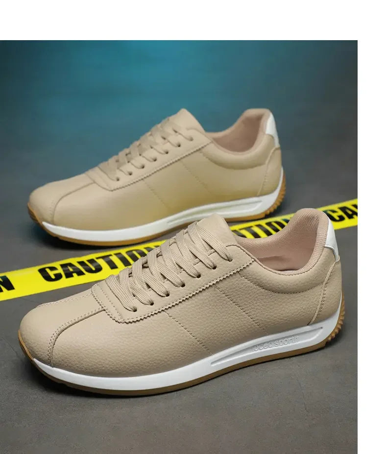 Leisure Running Summer Fashion Anti Slip Mountaineering PU Leather Sports Shoes Tennis Trend Hot Selling Men White Flat Shoes - AMULET RING STORE