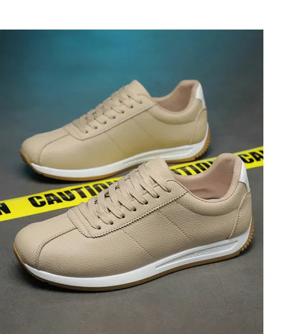 Leisure Running Summer Fashion Anti Slip Mountaineering PU Leather Sports Shoes Tennis Trend Hot Selling Men White Flat Shoes - AMULET RING STORE