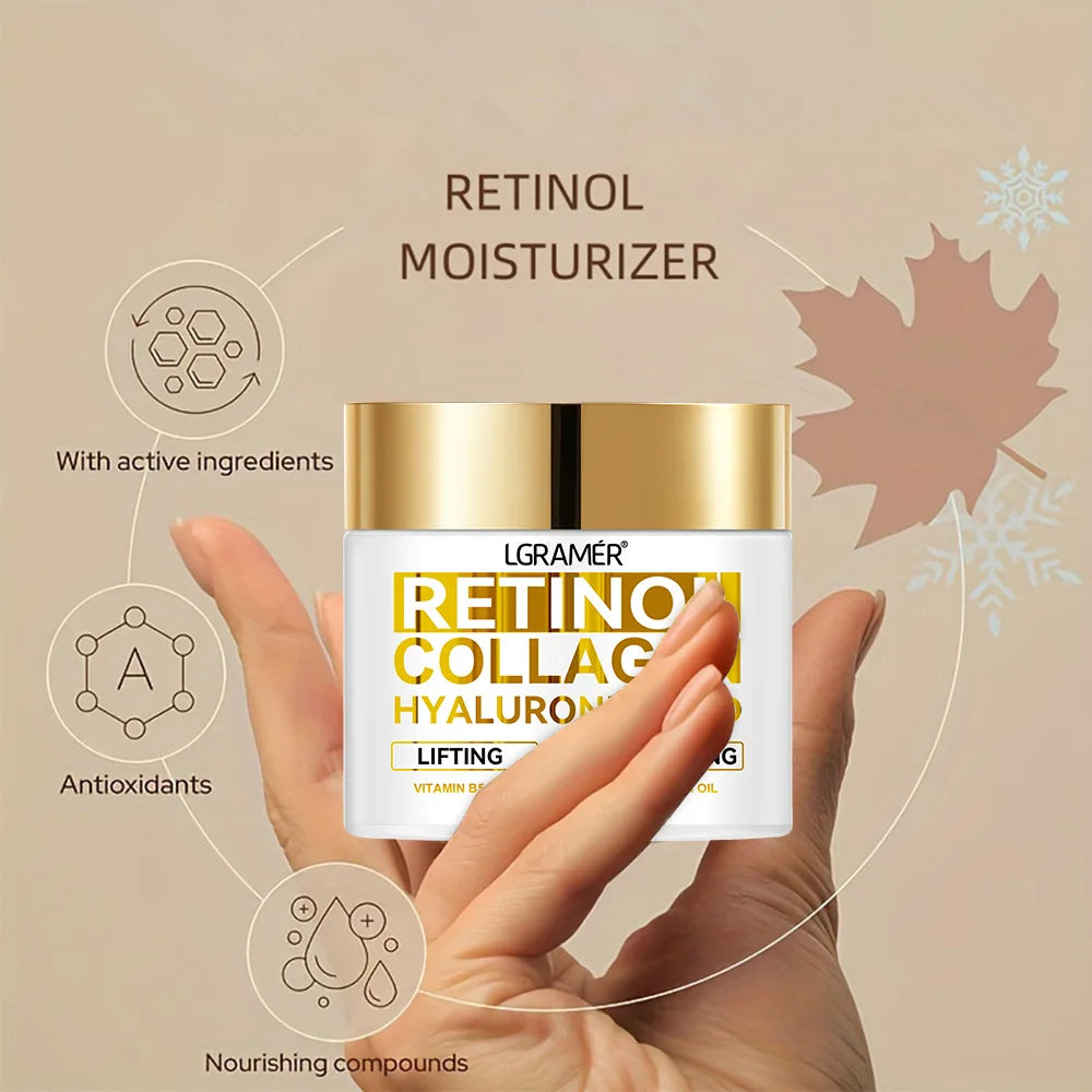 Retinol Anti Aging Face Cream Moisturizing Wrinkle Remover Collagen Hyaluronic Acid Creams Skin Care Cosmetic 30&60ML - AMULET RING STORE