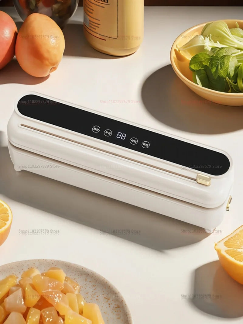 Electric Vacuum Sealer for Home Dry/Wet Food Sealed Packaging Kitchen Food Storage Seal Built-in Cutter Knife Kitchen Tools - AMULET RING STORE