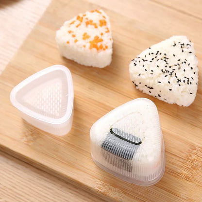 1/2Pcs Triangular Plastic Sushi Rice Ball Maker Mould Onigiri Mold Set Kitchen Gadgets Stuff Transparent Bento Accessories - AMULET RING STORE