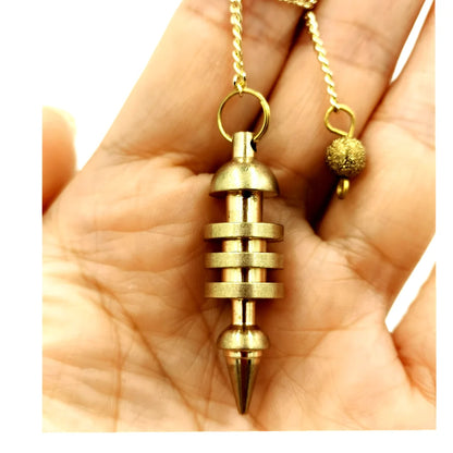 Bronze Metal Copper Spiritual Point Pendulum for Divination Healing Dowsing Wicca Balancing Pointed Cone Pendant Pendulum