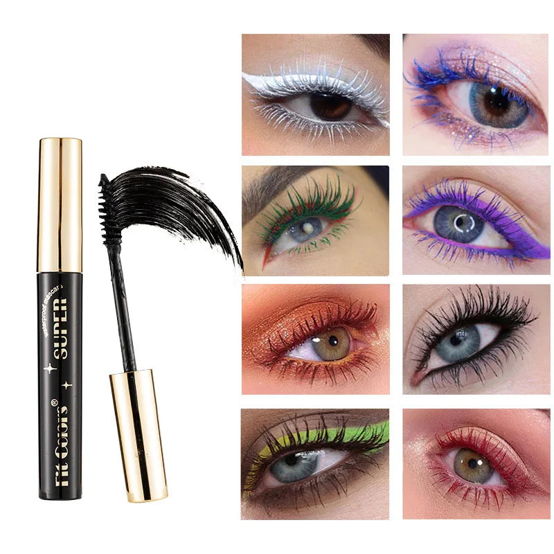 14 Colors Waterproof Mascara 5D Silk Fiber Mascara Lash Color 3D Mascara Eyelash Extension Thick Lengthening Eye Lashes Cosmetic - AMULET RING STORE