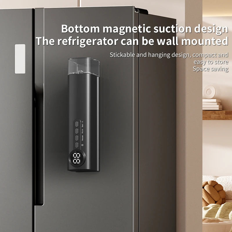 RS-F183H Mini Wireless Food Vacuum Sealing Machine, Digital Multifunctional Charging Magnetic Heat Absorption Sealing Machine. - AMULET RING STORE