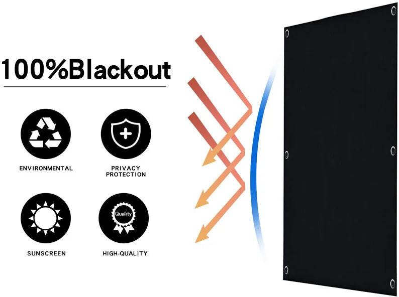 Blackout Skylight Window Blinds with Suction Cups Portable Thermal Insulated Adjustable Curtain for Bedroom Travel Car - AMULET RING STORE