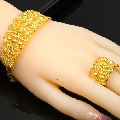 XUHUANG Luxury Dubai Crystal Gold Color Necklace Sets For Women Wedding African Jewelry Set Indian Jewellery Anniversary Gifts