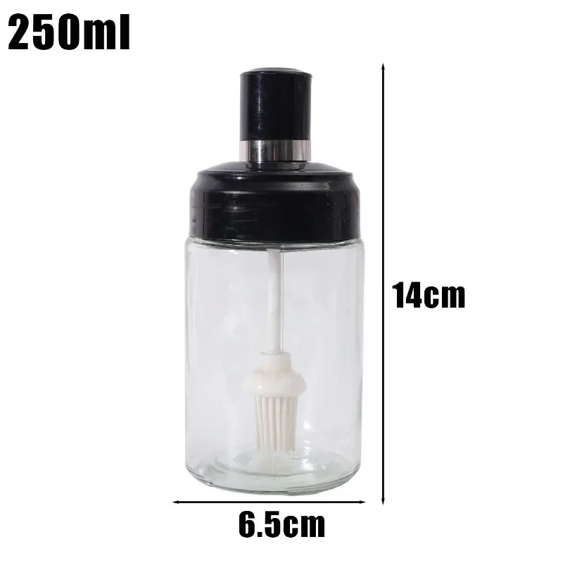 1/5PCS Glass Spice Jar Seasoning Bottle Pepper Shaker Salt Jars Barbecue Condiment Bottle with Quantitative Spoon Kitchen Gadget