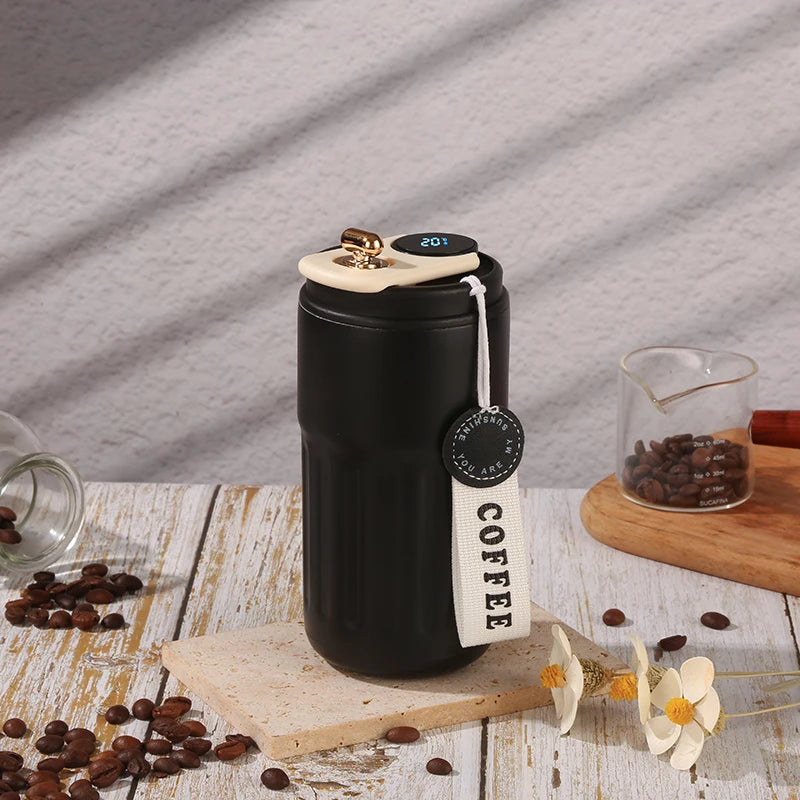 460ml Thermos Bottle Smart Display Temperature 316 Stainless Steel Vacuum Cup Office Coffee Cup Business Portable Thermal Mug