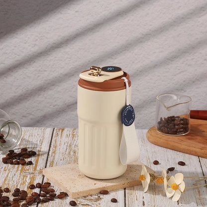 460ml Thermos Bottle Smart Display Temperature 316 Stainless Steel Vacuum Cup Office Coffee Cup Business Portable Thermal Mug