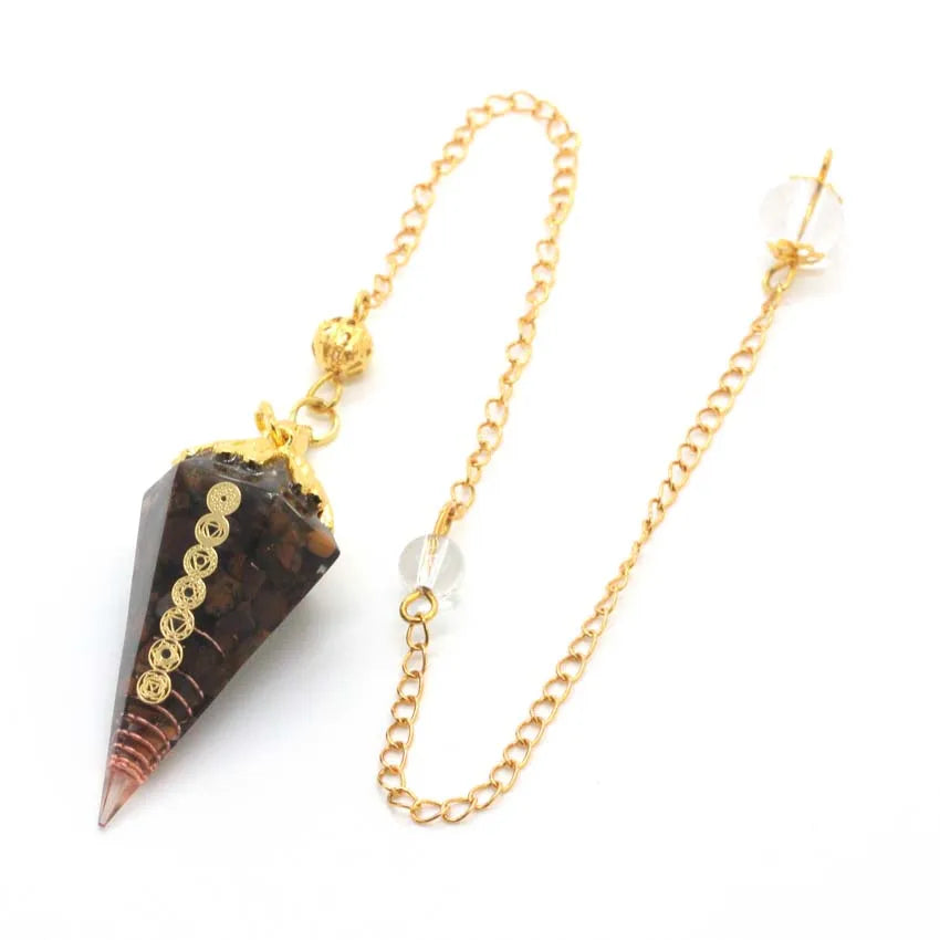 Natural 7 Chakra Healing Crystals Pendulum for Dowsing Divination Quartz Stone Pendulums Antique Reiki Pendant Pendulo Jewelry