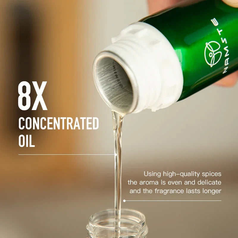 NAMSTE Hotel Perfume Oil 100ML Lavender Pure Essential Oils White Tea Coffee For Diffuser Aroma Oil Room Fragrance Air Freshener - AMULET RING STORE