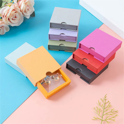 Drawer Jewelry Packaging Box Nail Earrings Necklace Ring Storage PE Film Suspension Anti-oxidation Gift Box Jewelry Box Joyero - AMULET RING STORE